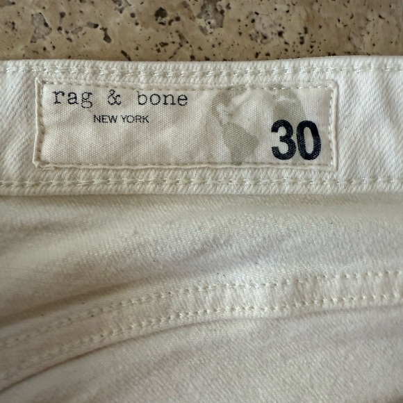 Rag & Bone Cream Nina High Rise Ankle Cigarette Denim Jeans - Picture 4 of 7